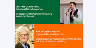 Fotos von Professor Detmar Meurers und Junior-Professor Heiko Holz 